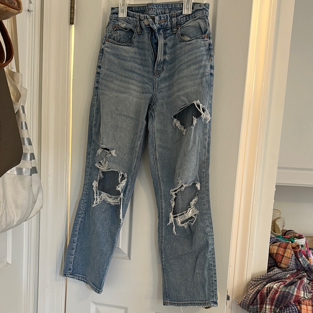 American Eagle Outfitters Blue Straight Leg Jeans